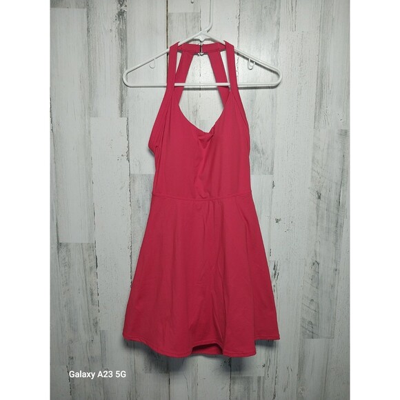 Halara Everyday Cloudful Fabric 2-in-1 Flare Workout Dress-Wannabe Red M - Picture 1 of 6